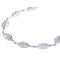 Sterling Silver Pave Cubic Zirconia Maile Leaf Bracelet - Hanalei Jeweler