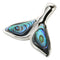 Abalone Sterling Silver Rhodium Whale Tail Pendant - Hanalei Jeweler