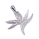 Sterling Silver Pave Cubic Zirconia Bird of Paradise Pendant(Chain Sold Separately) - Hanalei Jeweler