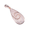 Sterling Silver Pink Gold Plated Pave Cubic Zirconia Water Drop Shape Pendant(Chain Sold Separately) - Hanalei Jeweler