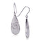 Sterling Silver Pave Cubic Zirconia Water Drop Shape Hook Earring - Hanalei Jeweler