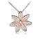 Sterling Silver Pink Gold Plated Pave Cubic Zirconia Tiare Pendant(Chain Sold Separately) - Hanalei Jeweler