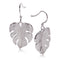 Sterling Silver Pave Cubic Zirconia Monstera Hook Earring - Hanalei Jeweler