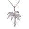 Sterling Silver Pave Cubic Zirconia Palm Tree Pendant(Chain Sold Separately) - Hanalei Jeweler