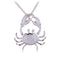 Sterling Silver Pave Cubic Zirconia Moving Crab Pendant(Chain Sold Separately) - Hanalei Jeweler