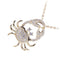 Sterling Silver Yellow Gold Plated Pave Cubic Zirconia Moving Crab Pendant(Chain Sold Separately) - Hanalei Jeweler