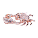 Sterling Silver Pink Gold Plated Pave Cubic Zirconia Moving Crab Pendant(Chain Sold Separately) - Hanalei Jeweler