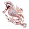 Pink Gold Plated Sterling Silver Pave CZ Seahorse Pendant(Chain Sold Separately) - Hanalei Jeweler