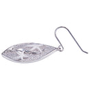 Sterling Silver Pave Cubic Zirconia Star Fish in Leaf Hook Earring - Hanalei Jeweler