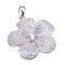Sterling Silver Pave Cubic Zirconia Plumeria Pendant(Chain Sold Separately) - Hanalei Jeweler
