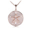 Sand Dollar Star Fish Pave Cubic Zirconia Sterling Silver Pendant Pink Gold Plated(Chain Sold Separately) - Hanalei Jeweler