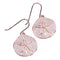 Sand Dollar Star Fish Pave Cubic Zirconia Sterling Silver Hook Earring Pink Gold Plated - Hanalei Jeweler