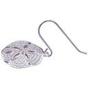 Sand Dollar Sterling Silver Hook Earring with See Through Star Fish - Hanalei Jeweler