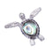 Sterling Silver Abalone Inlay Swimming Sea Turtle Pendant(Chain Sold Separately) - Hanalei Jeweler
