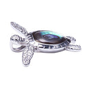 Sterling Silver Abalone Inlay Swimming Sea Turtle Pendant(Chain Sold Separately) - Hanalei Jeweler