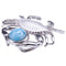 Sterling Silver Blue Crab Pendant with Larimar Bead(Chain Sold Separately) - Hanalei Jeweler