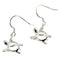 Sterling Silver Rhodium Honu Hook Earring - Hanalei Jeweler