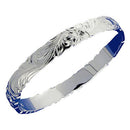 Extra Heavy Weight Sterling Silver Hawaiian Heirloom Bangle Cut Out Edge