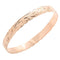 Classic Style Sterling Silver Hawaiian Bangle Heirloom Scrolling Pink Gold Plated