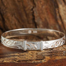 Sterling Silver Handcrafted Scroll Baby Bangle