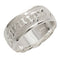 Sterling Silver Custom-Made Plumeria King Scroll Raise Letter Cut Out Edge Ring (Heavy 1.75)