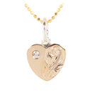 Sterling Silver Scroll Heart CZ Pendant (S) PG - Hanalei Jeweler