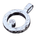 Sterling Silver Scroll Circle CZ Pendant - Hanalei Jeweler