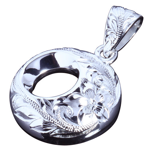 Sterling Silver Scroll Half Sphere Pendant - Hanalei Jeweler