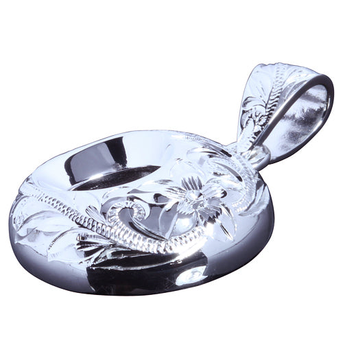 Sterling Silver Scroll Half Sphere Pendant - Hanalei Jeweler