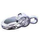 Sterling Silver Scroll Barrel/Circle Pendant - Hanalei Jeweler