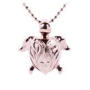 Small Hand-made Scroll Turtle Pendant Stering Silver Pink Gold Plated - Hanalei Jeweler