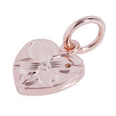 Pink Gold Plated Sterling Silver Small Heart Pendant with CZ - Hanalei Jeweler