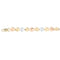14k Yellow Gold Tri-Color Plumeria Linked Bracelet 5mm - Hanalei Jeweler