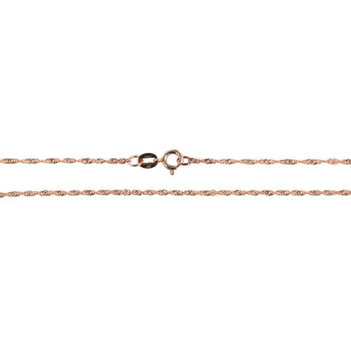 14k Pink Gold Singapore Chain