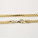 Solid 14K Yellow Gold Franco Chain Mens Chain 3.6*3.6mm 24 Inches