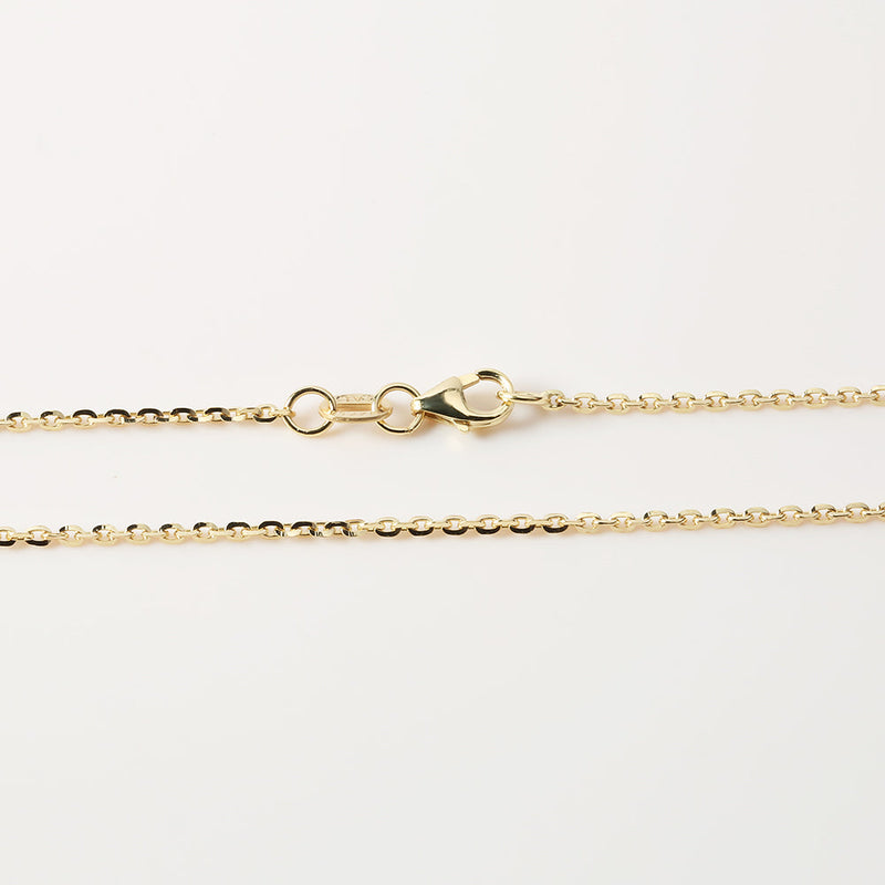 Solid 14K Yellow Gold Cable Chain 1.3mm