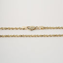 14K Solid Yellow Gold Rope Chain 1.3mm