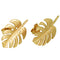 Monstera Leaf Earings 14k Yellow Gold - Hanalei Jeweler