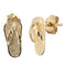 14K Yellow Gold Slipper(Flip Flop) Earring Stud - Hanalei Jeweler