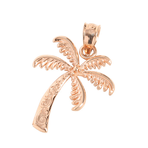 Pink Gold Palm Tree Pendant(S) - Hanalei Jeweler