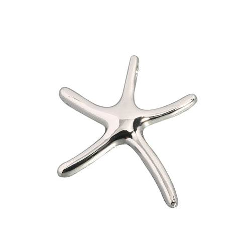White Gold Starfish Pendant(S, L) - Hanalei Jeweler