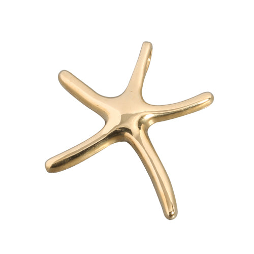 Yellow Gold Starfish Pendant(S, L) - Hanalei Jeweler
