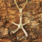 Yellow Gold Starfish Pendant(S, L) - Hanalei Jeweler