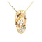 Yellow Gold Tri-color YG/PG/WG Slipper(Flip Flop) Pendant(S, M, L) - Hanalei Jeweler