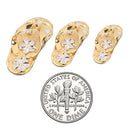 Yellow Gold Two Tone Slipper(Flip Flop) Pendant(S, M, L) - Hanalei Jeweler