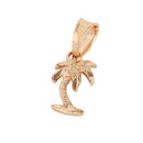 14K Pink Gold Palm Tree Pendant - Hanalei Jeweler