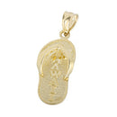 14K Yellow Gold slipper (flip flop) Hawaii pendant - Hanalei Jeweler