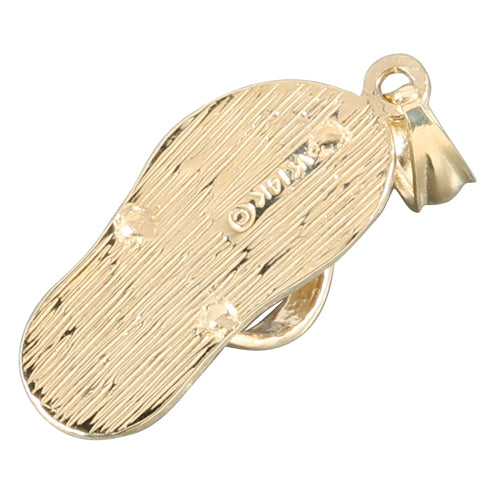 14K Yellow Gold Slipper Flip Flop Pendant - Hanalei Jeweler