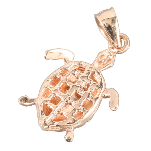14K Rose Gold Turtle Pendant(M) - Hanalei Jeweler