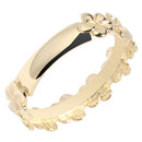 14K Yellow Gold Plumeria Lei Ring with High Polish Edge 5mm - Hanalei Jeweler